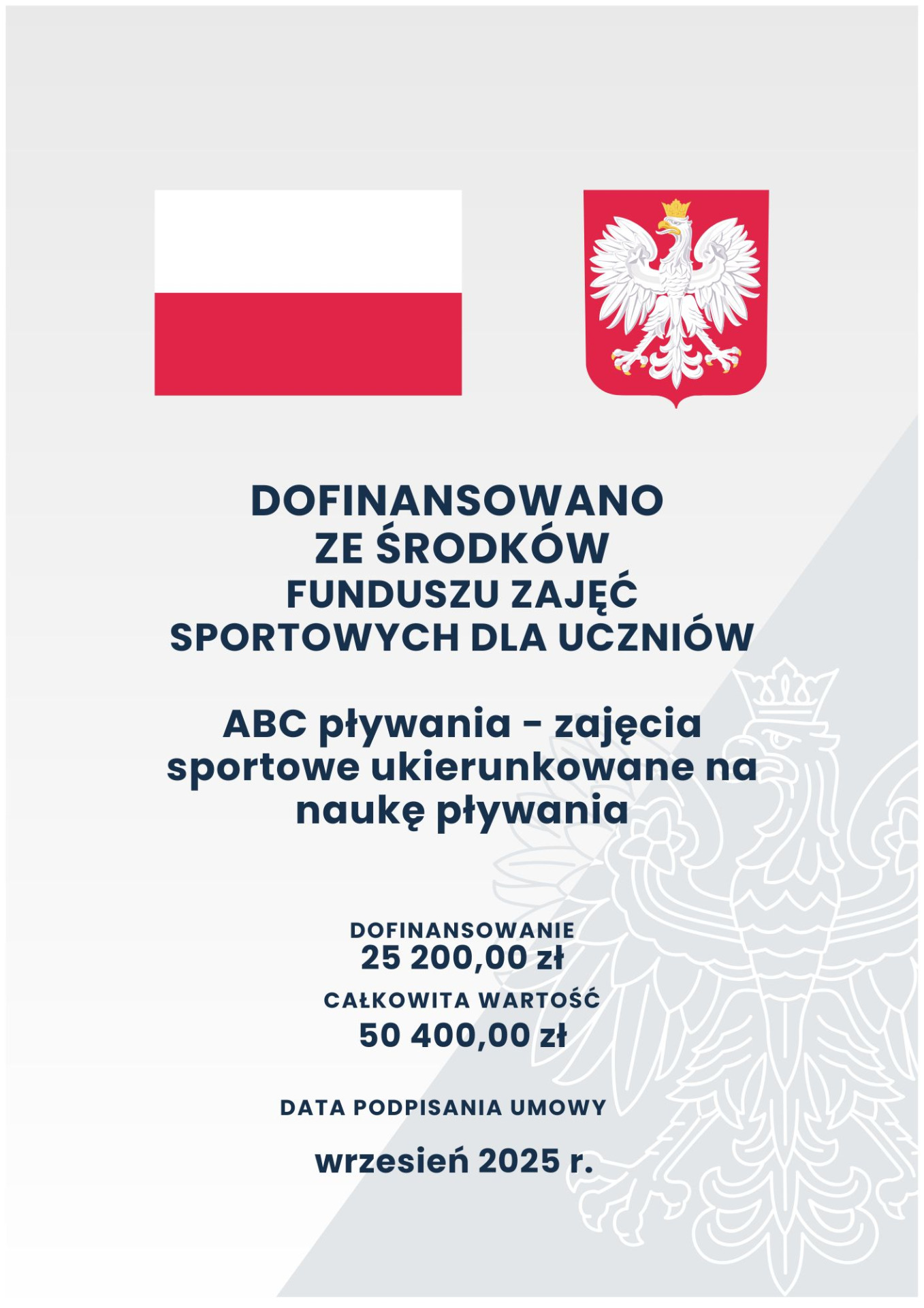 „ABC Pływania – zajęcia sportowe ukierunkowane na naukę pływania”