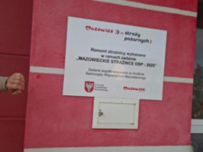 Gmina Rząśnik zakończyła remont strażnicy w ramach programu „Mazowieckie Strażnice OSP 2025”