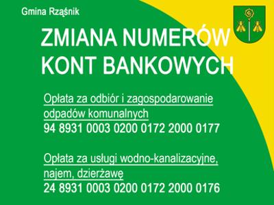 nowe numery rachunków bankowych