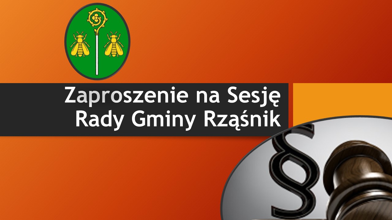 Zaproszenie na Sesję Rady Gminy Rząśnik