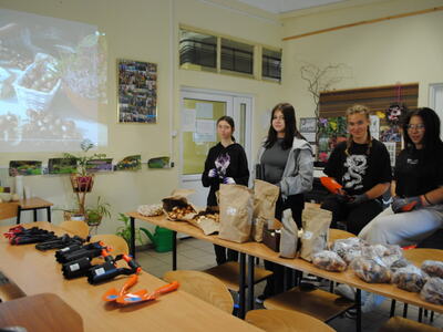 Uczestnicy podczas zajęć teoretycznych