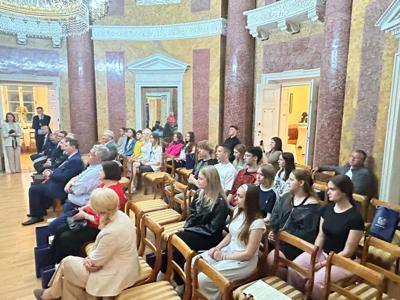 Na zdjęciu uczestnicy spotkania z delegacją partnerskiego regionu Solecznickiego na Litwie.