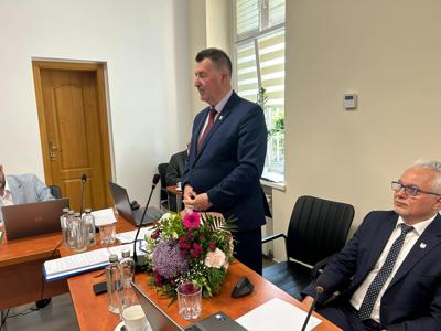 Na zdjęciu Starosta Żniński Zbigniew Jaszczuk oraz Wicestarosta Andrzej Hłond.