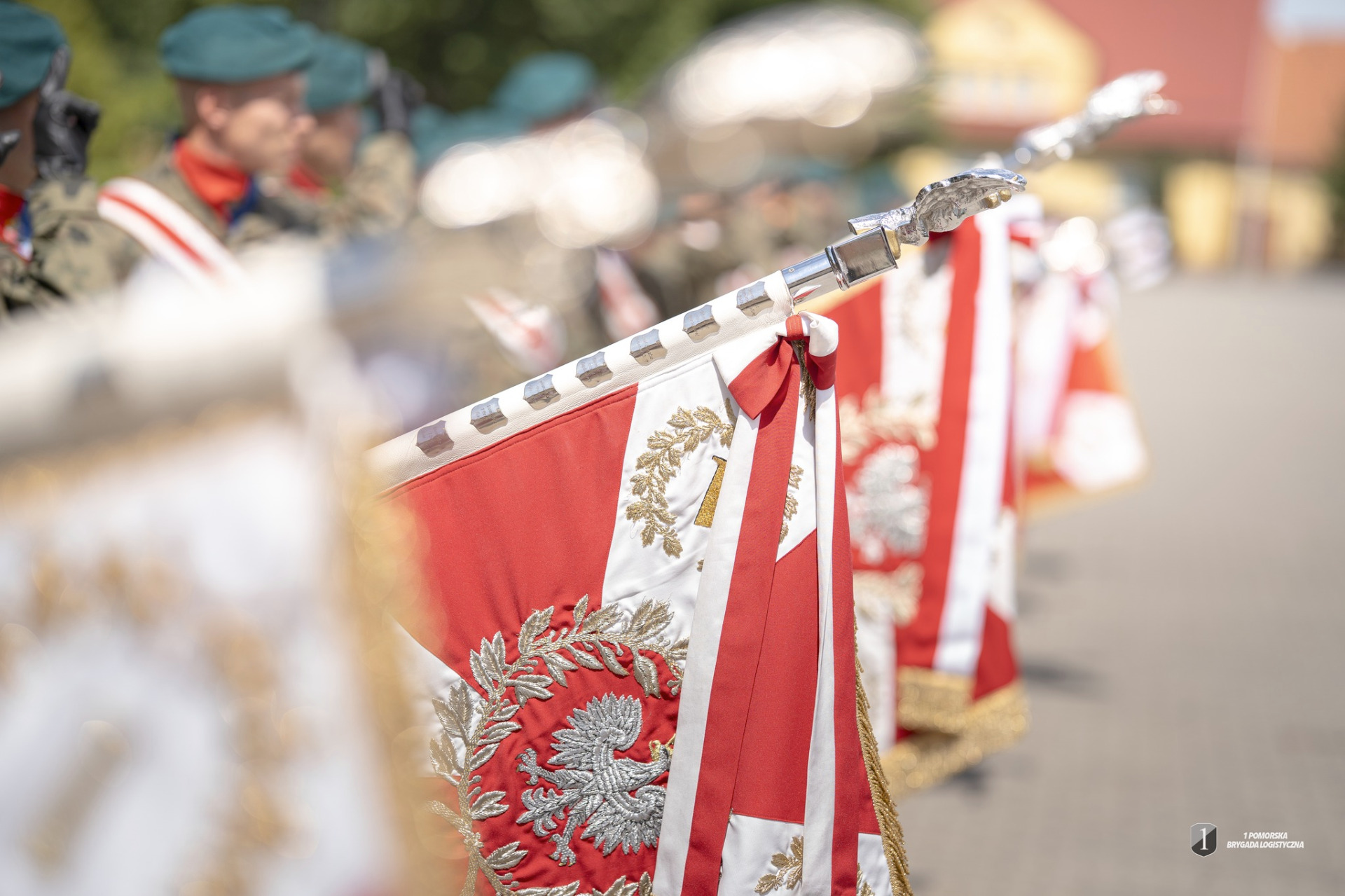 Na zdjęciu Poczty Sztandarowe biorace udział w uroczystości.