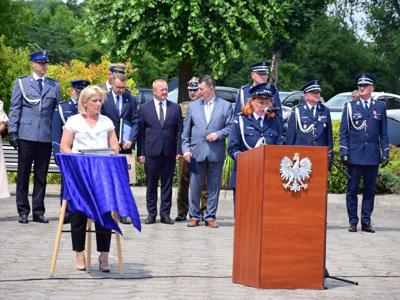 Na zdjęciu uczestnicy uroczystości a wśród nich Starosta Żniński Zbigniew Jaszczuk.