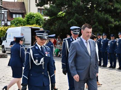 Na zdjęciu insp. Małgorzata Jorka Z-ca Komendanta Wojewódzkiego Policji w Bydgoszczy oraz Starosta Żniński Zbigniew Jaszczuk.