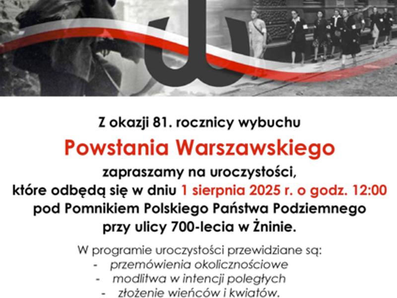 zaproszenie na uroczystości rocznicowe