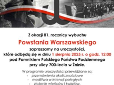 zaproszenie na uroczystości rocznicowe