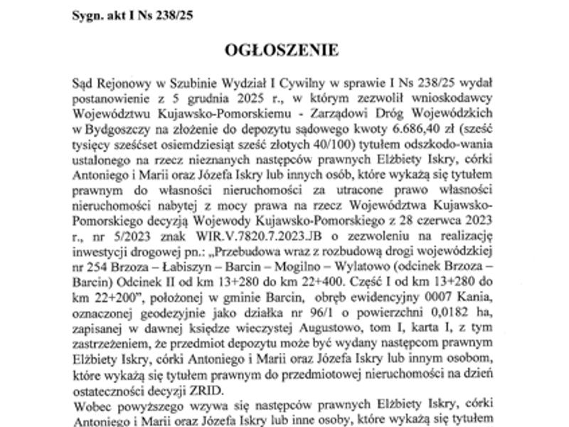 ogłoszenie