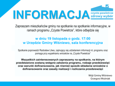 Spotkanie dla mieszkańców Gminy Wiśniewo