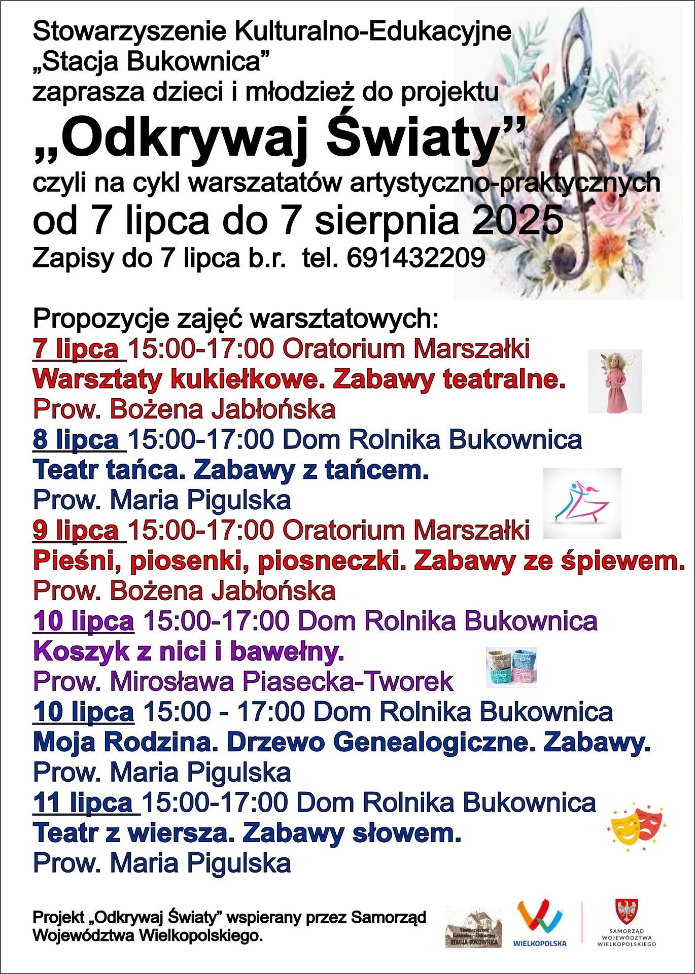 "Odrywaj Światy" - zaproszenie na cykl warsztatów artystyczna - praktycznych