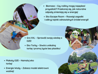Plakat pikniku ekologicznego w dzien dziecka
