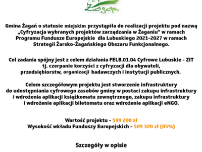 Cyfryzacja wybranych procesów zarządzania w Żaganiu