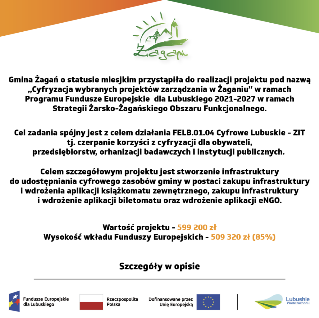 Cyfryzacja wybranych procesów zarządzania w Żaganiu