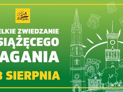 Zdjęcie przedstawia banner wydarzenia wielkie zwiedzanie żagania