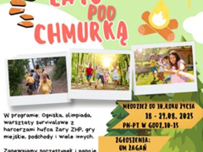 Plakat przedstawiający Żaganskie lato pod chmurką