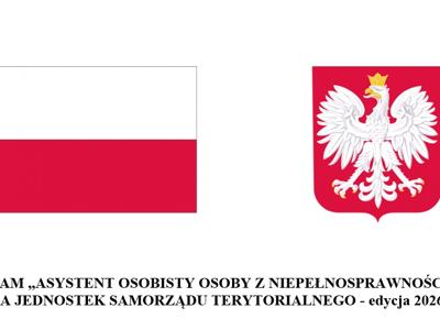 Biała flaga i Godło Polskie