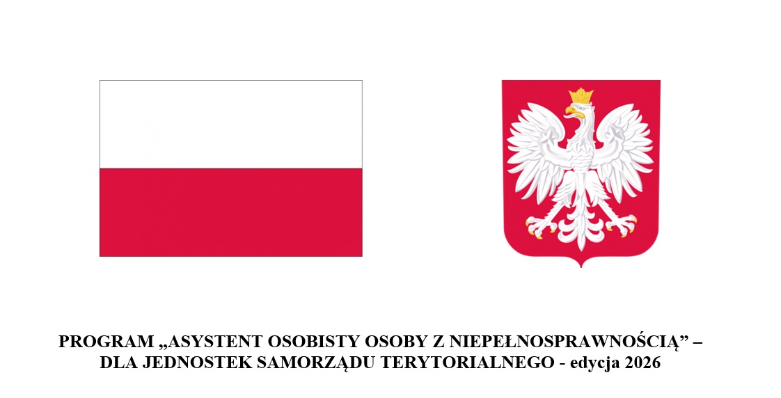 Biała flaga i Godło Polskie
