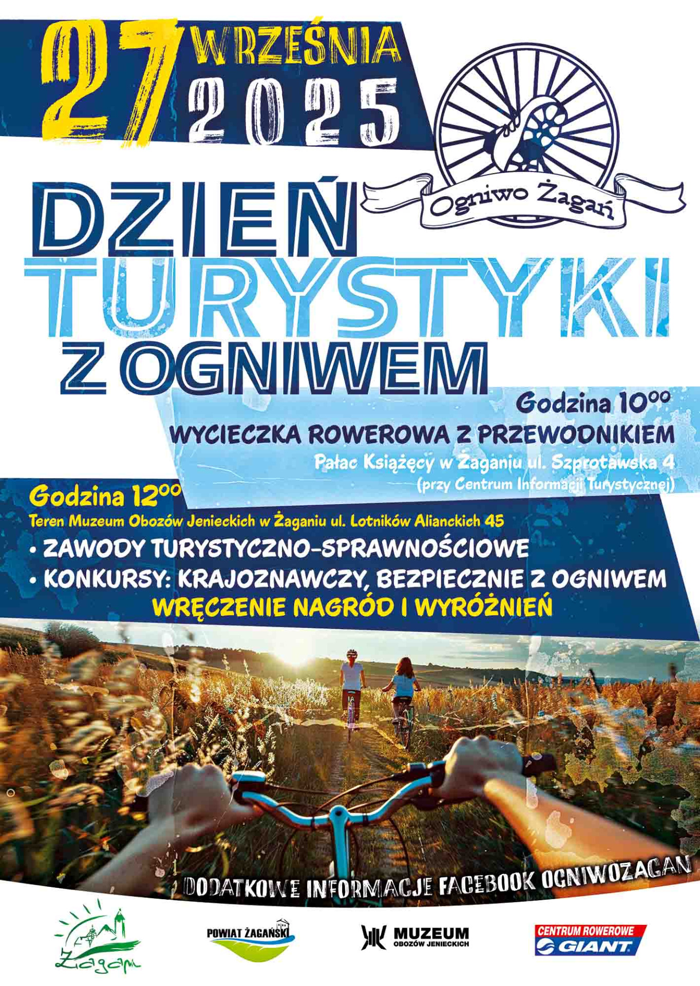 Plakat Dzień Turystyki z Ogniwemn start 27 września o godz. 10.00