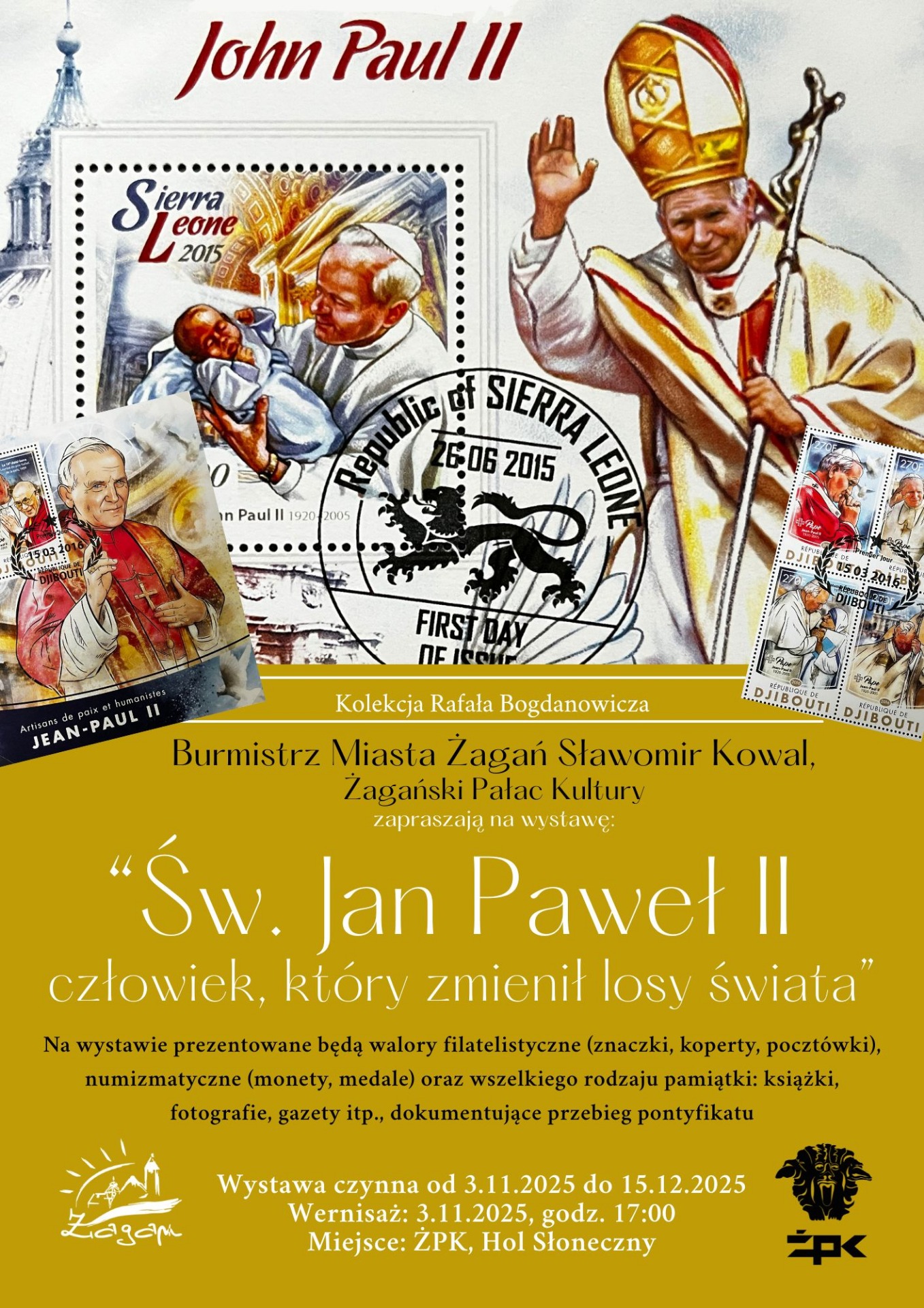 Plakat na wystawę papieską