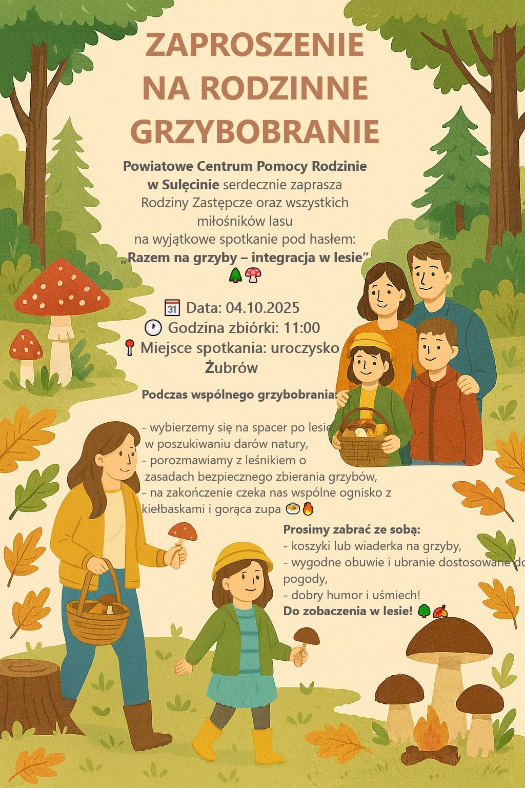 Zaproszenie na grzybobranie