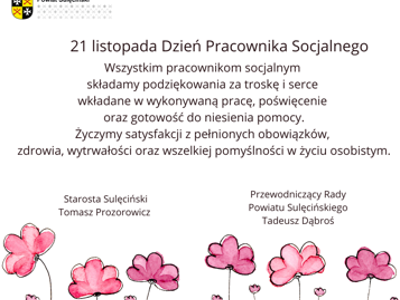 21 listopada Dzień Pracownika Socjalnego