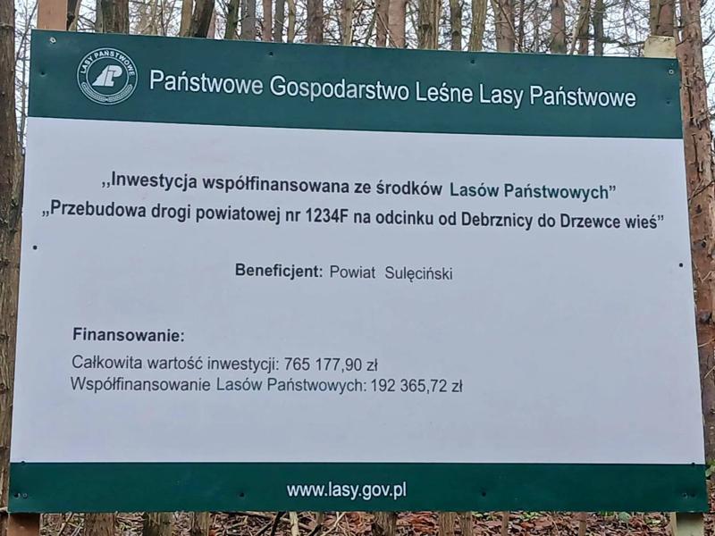 Przebudowa drogi powiatowej od Debrznicy do Drzewce wieś