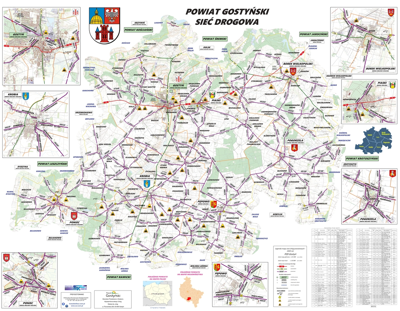 mapa powiatu