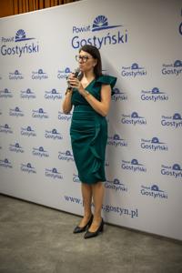 Gala Wolonatriusza - wystąpienie przewodniczącej komisji - Sekretarz Powiatu Pani Justyny Dębskiej