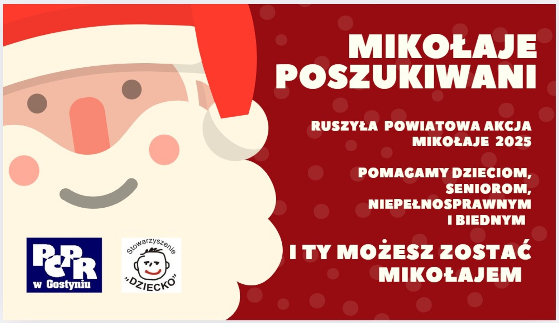 Plakat przedstawiający akcję Mikołaje