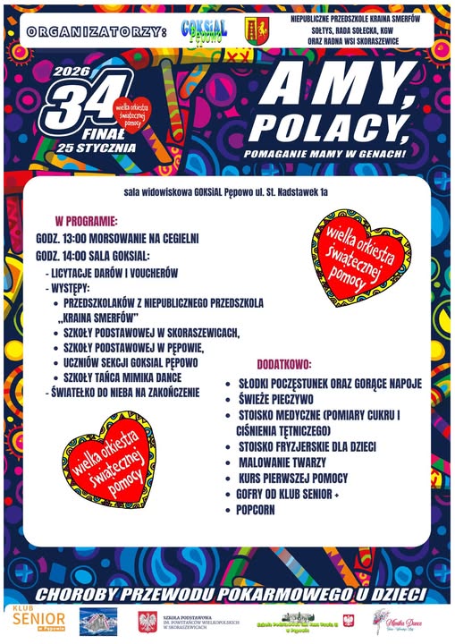 Plakat informacyjny WOŚP 2026