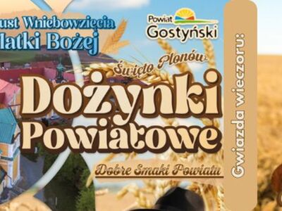 Plakat informujący o Dożynkach Powiatowych 2025