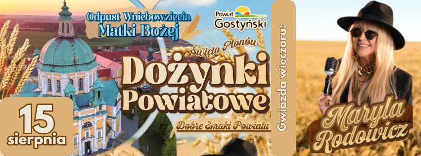 Plakat informujący o Dożynkach Powiatowych 2025