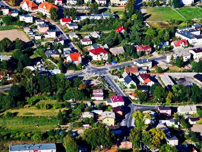 Gmina Warlubie z "lotu ptaka" - widok na Warlubie centrum