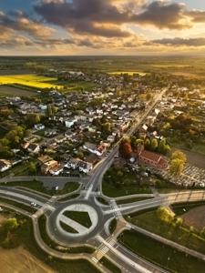 Centrum Warlubia okiem drona