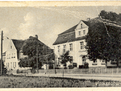 Historia Gminy Warlubie -budynek ulica szkolna stara pocztówka