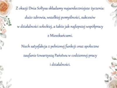 Życzenia z okazji Dnia Sołtysa