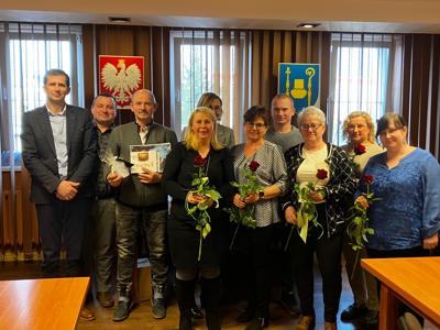 Wójt Gminy Warlubie, zdjęcie wspólne z Sołtysami Gminy Warlubie
