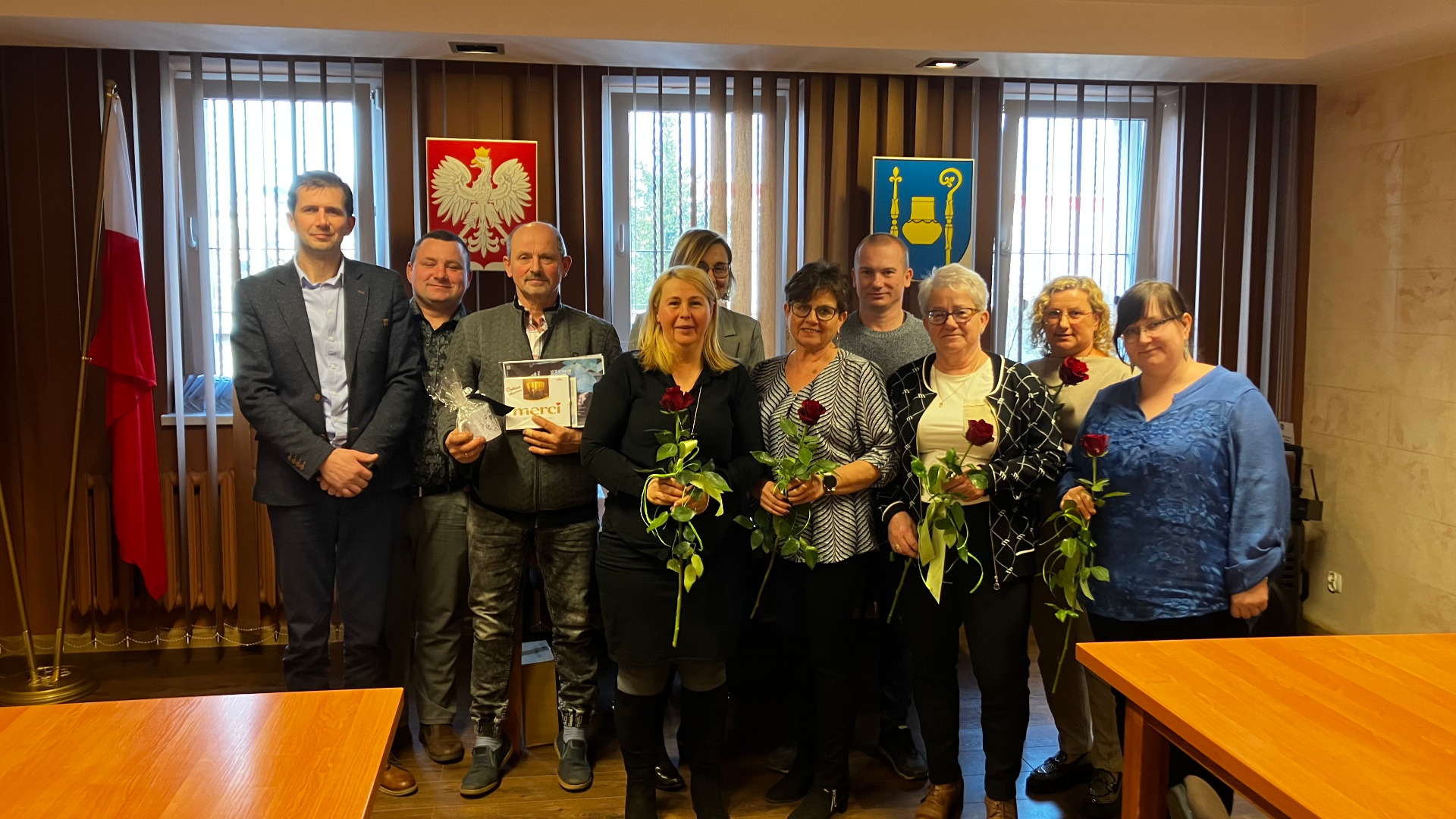 Wójt Gminy Warlubie, zdjęcie wspólne z Sołtysami Gminy Warlubie