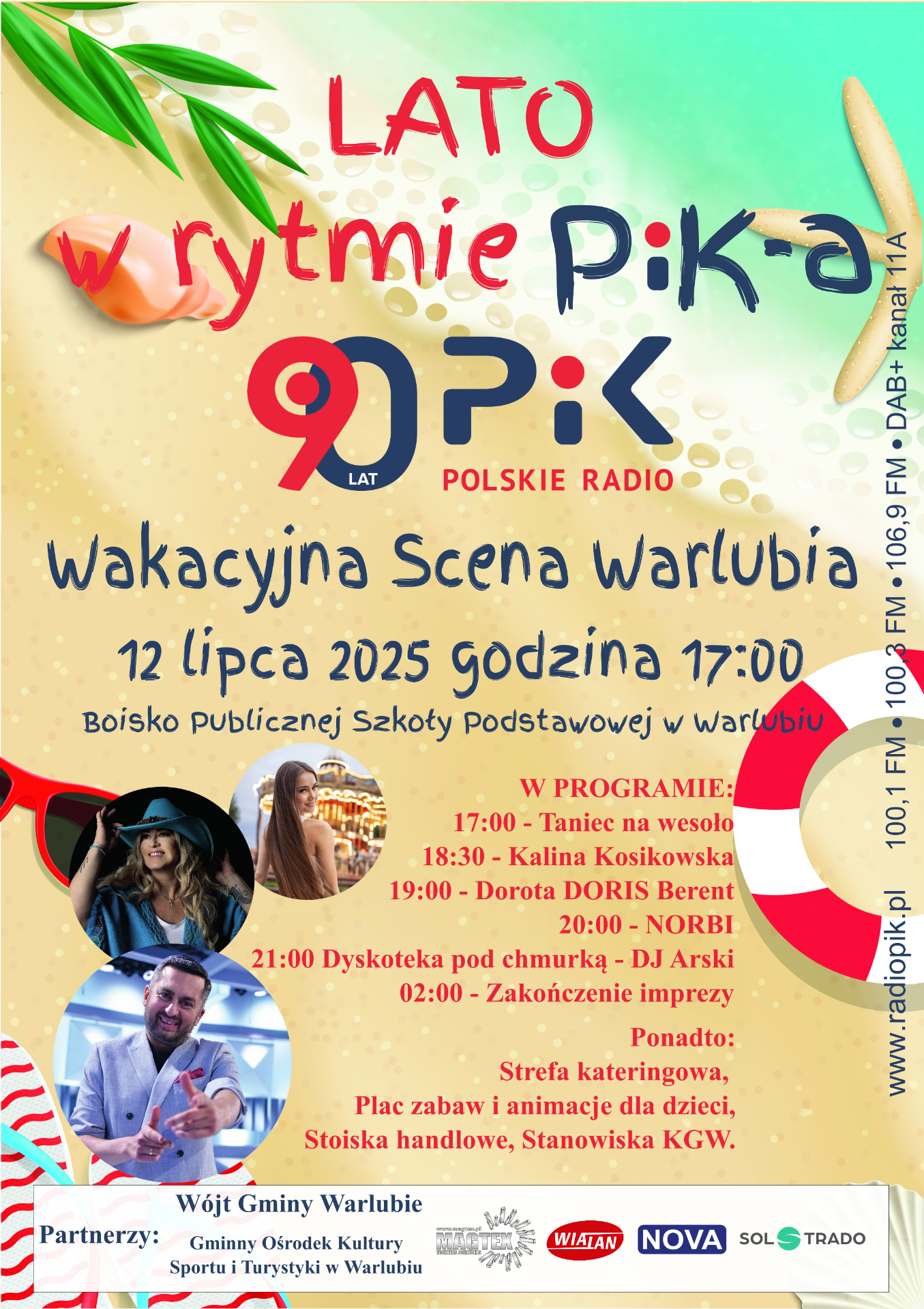 Tekst z plakatu w opisie posta - plakat wydarzenia, na zdjęciu gwiazdy wieczoru i logotypy sponsorów