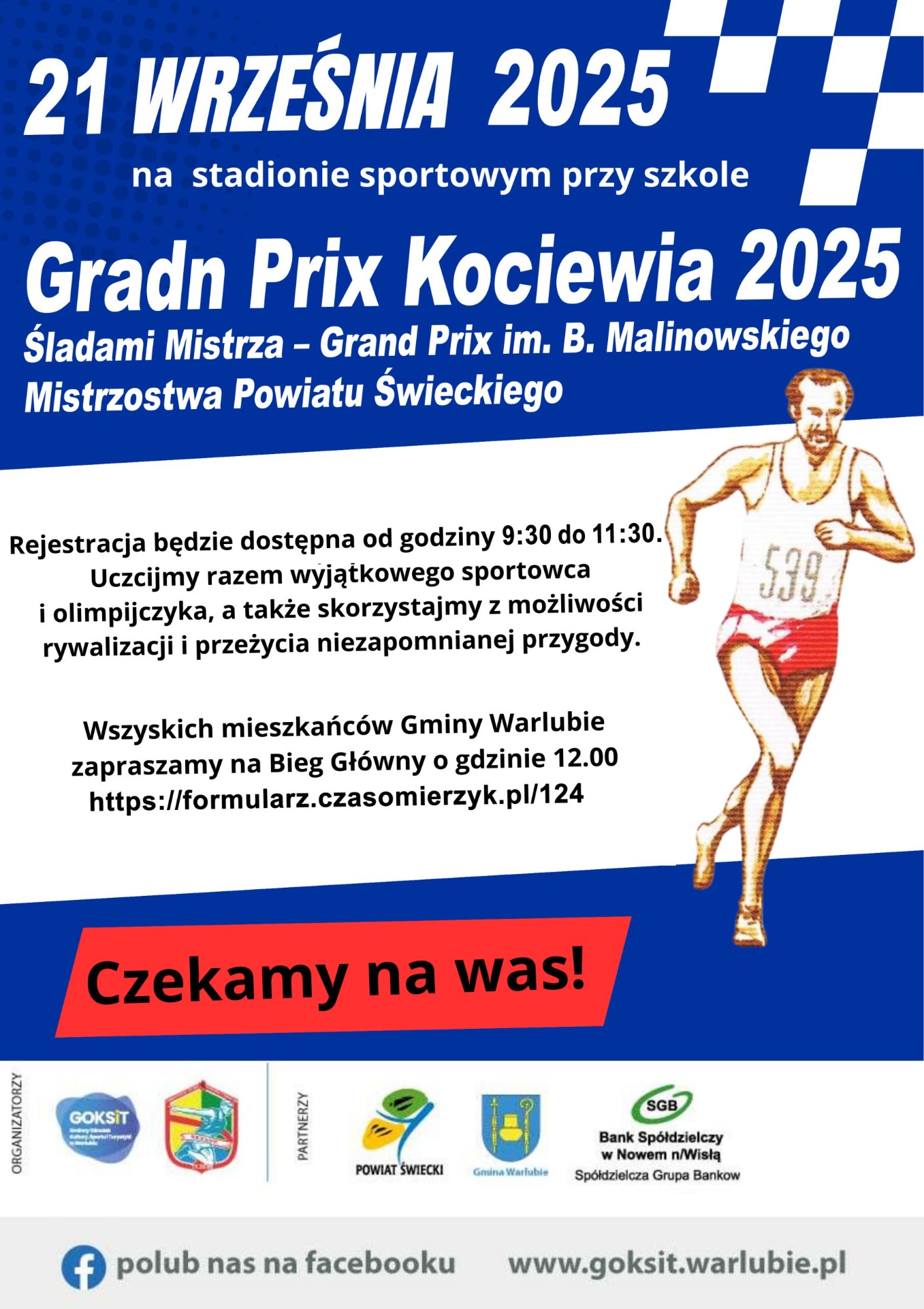 Plakat przedstawia postać B. Malinowskiego oraz tekst zawarty w treści posta