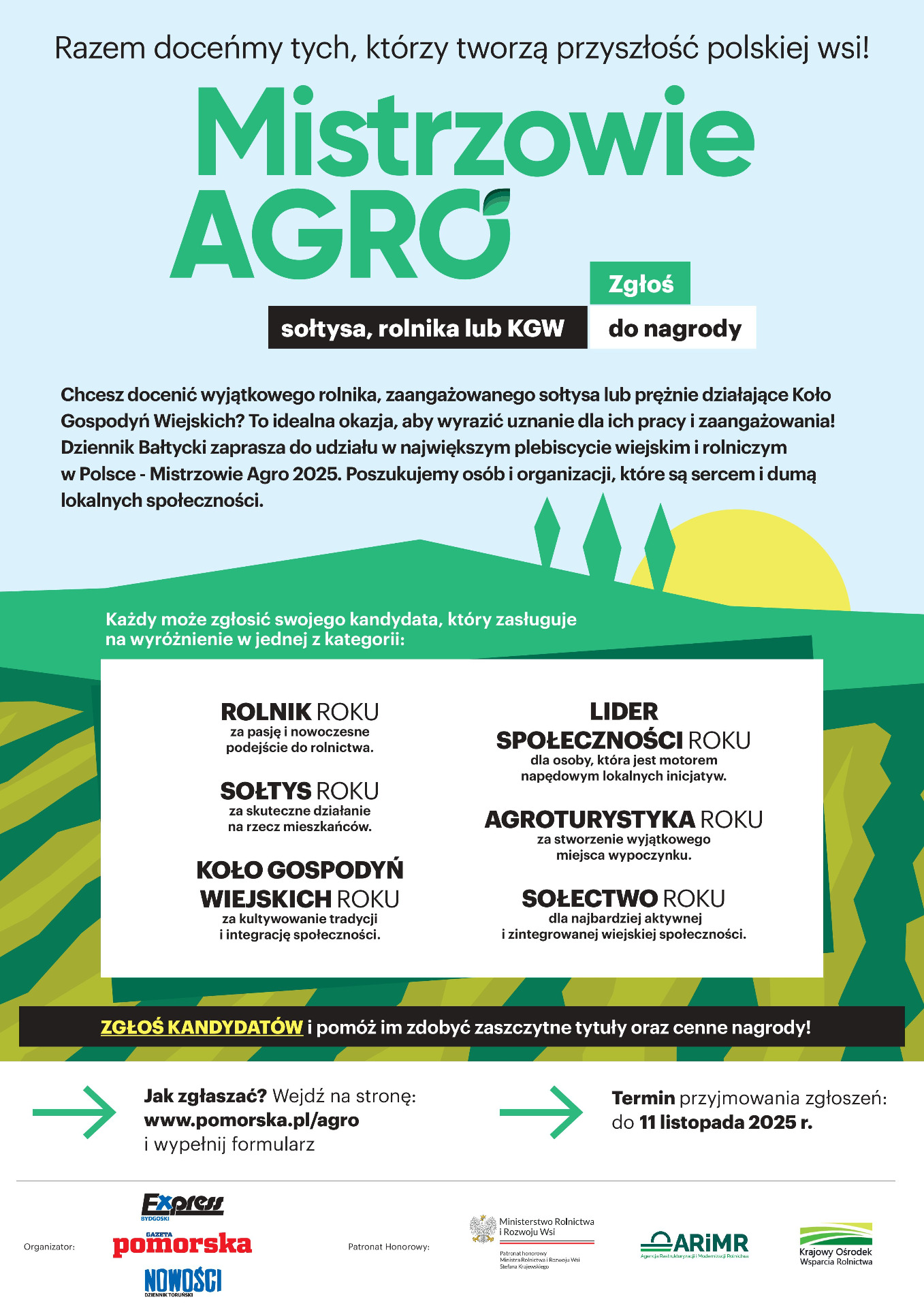 zdjęcie przedstawia plakat informacyjny konkursu Mistrzowie AGRO