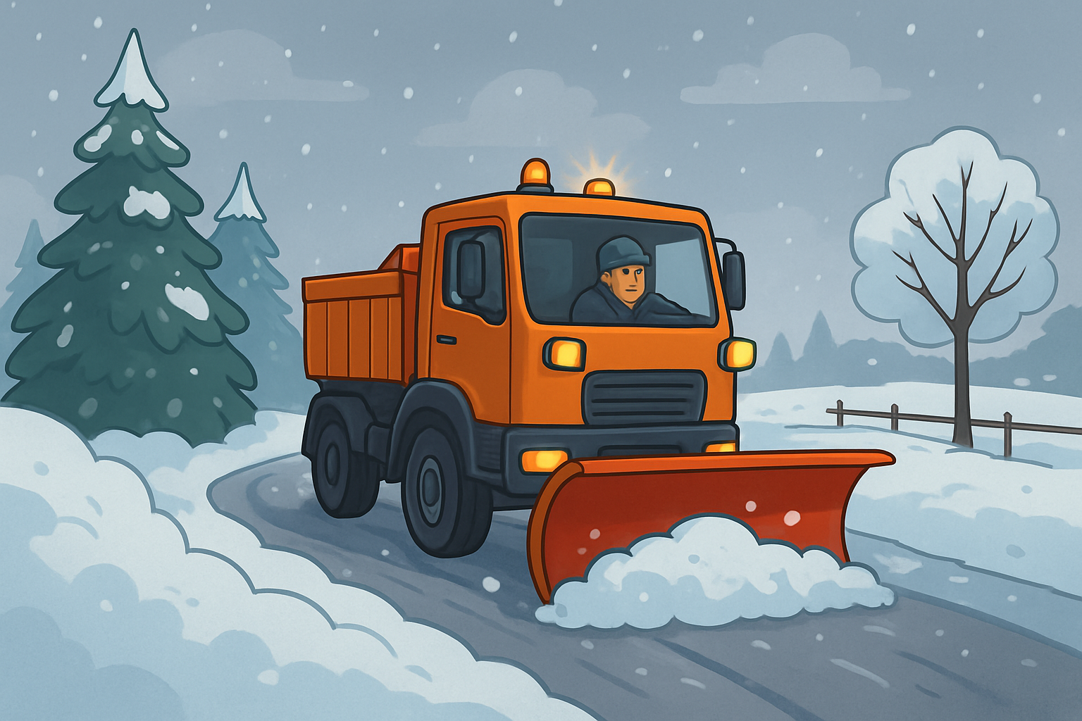 grafika odśnieżanie dróg