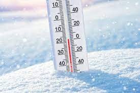 silny mróz