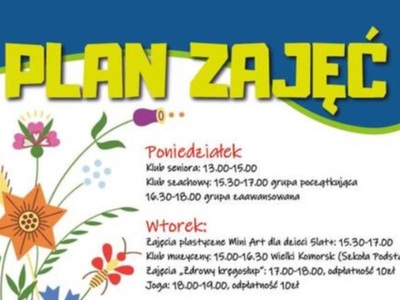 grafika miniatura plakatu plan zajęć