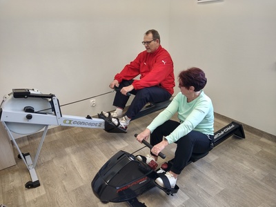 Otwarcie siłowni w Hali Sportowej w Warlubiu - pierwszy trening 