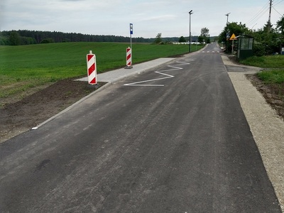 Otwarcie drogi gminnej w miejscowości Płochocin, zdjęcie drogi