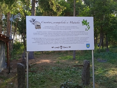 Obraz - tablica "Cmentarz ewangelicki w Mątasku"