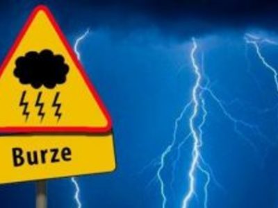 Ilustracja - informacja o prognozowanych burzach