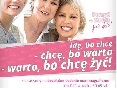 Badanie mammograficzne, plakat